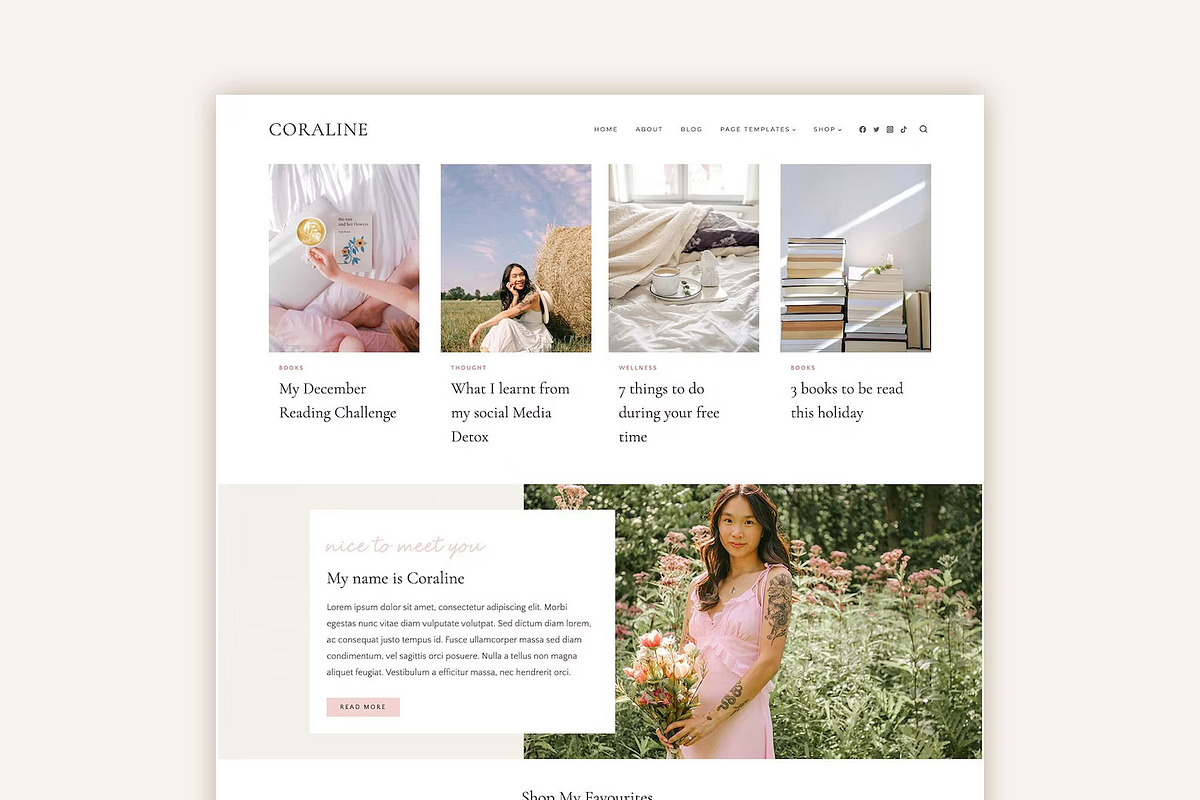 Coraline - Kadence Child Theme, a WordPress Template by Sky and Stars (Photo 1 of 3)