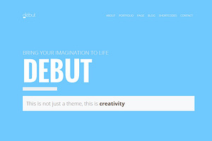 Debut - The Ultimate Portfolio Theme