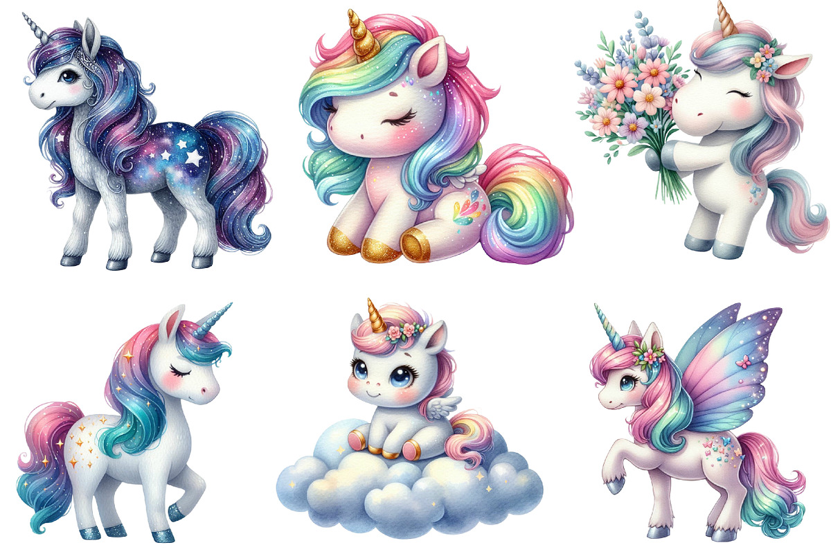 Fantasy Unicorn Clipart, an Illustration by Designworld (Photo 5 of 7)