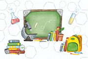 Science for kids watercolor clip art, an Object Illustration by DemiLena (Thumbnail 6 of 18)