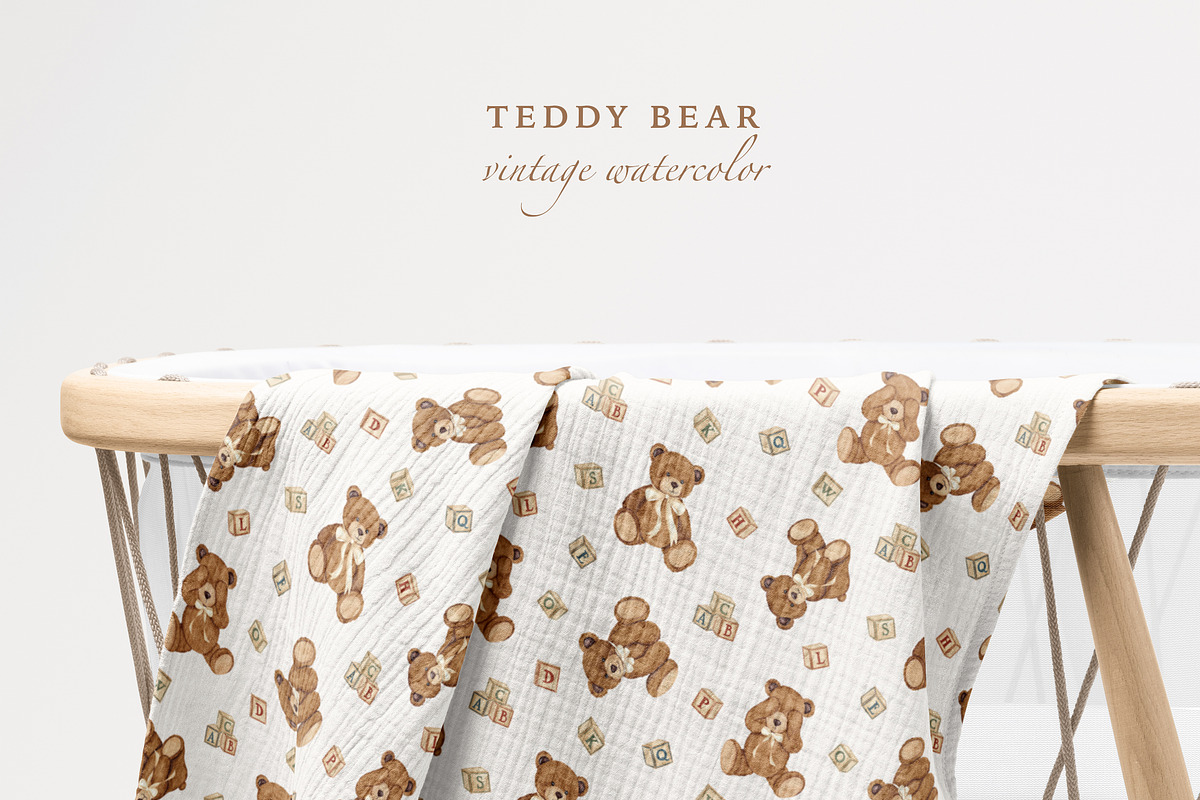 Teddy Bear. Vintage Watercolor, an Animal Illustration by Ooh Lily (Photo 17 of 19)