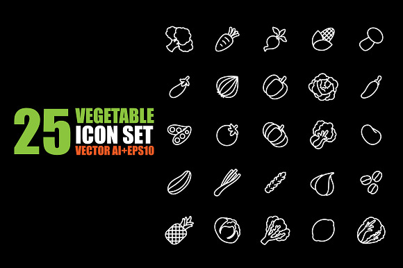 Vegetables Vector Set