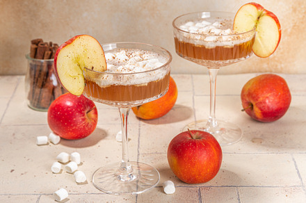 Apple cider marshmallow cocktail, a Food & Drink Photo by Rimma