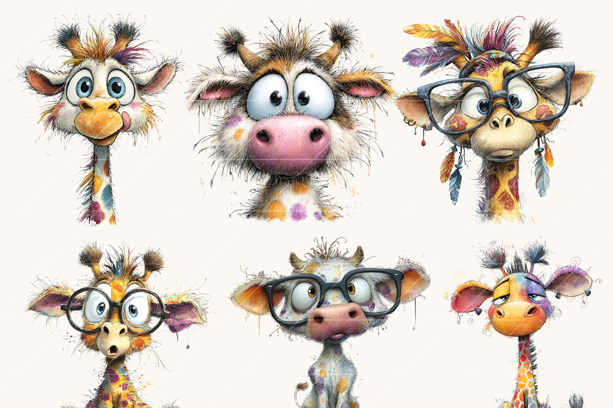 Quirky Funny Animals Clipart, an Animal Illustration by Design Scotch (Photo 3 of 8)