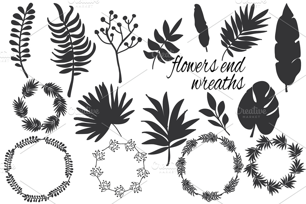 flowers and wreaths, an Object Graphic by Lesia.kabakova