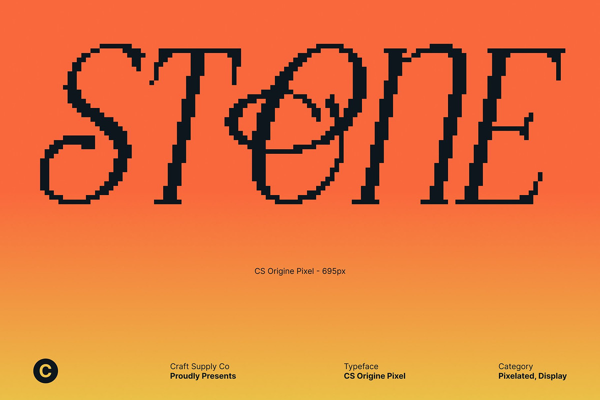 CS Origine Pixel, a Serif Font by Craft Supply Co. (Photo 2 of 8)