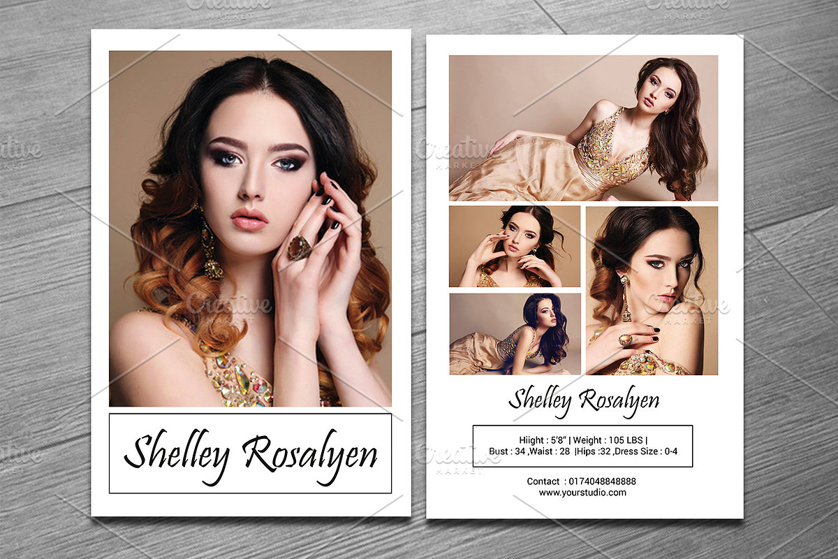 Model Comp Card Bundle V620, a Flyer Template by Template Shop (Photo 3 of 4)