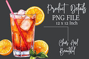 Summer Spritz Cocktail Clipart, an Illustration by Rose Art (Thumbnail 8 of 8)