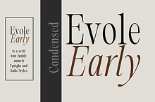 Evolve Early Serif Font Family