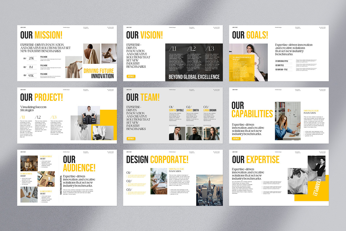 Portfolio Presentation Template, a Presentation Template by Slide_Genius1 (Photo 8 of 9)