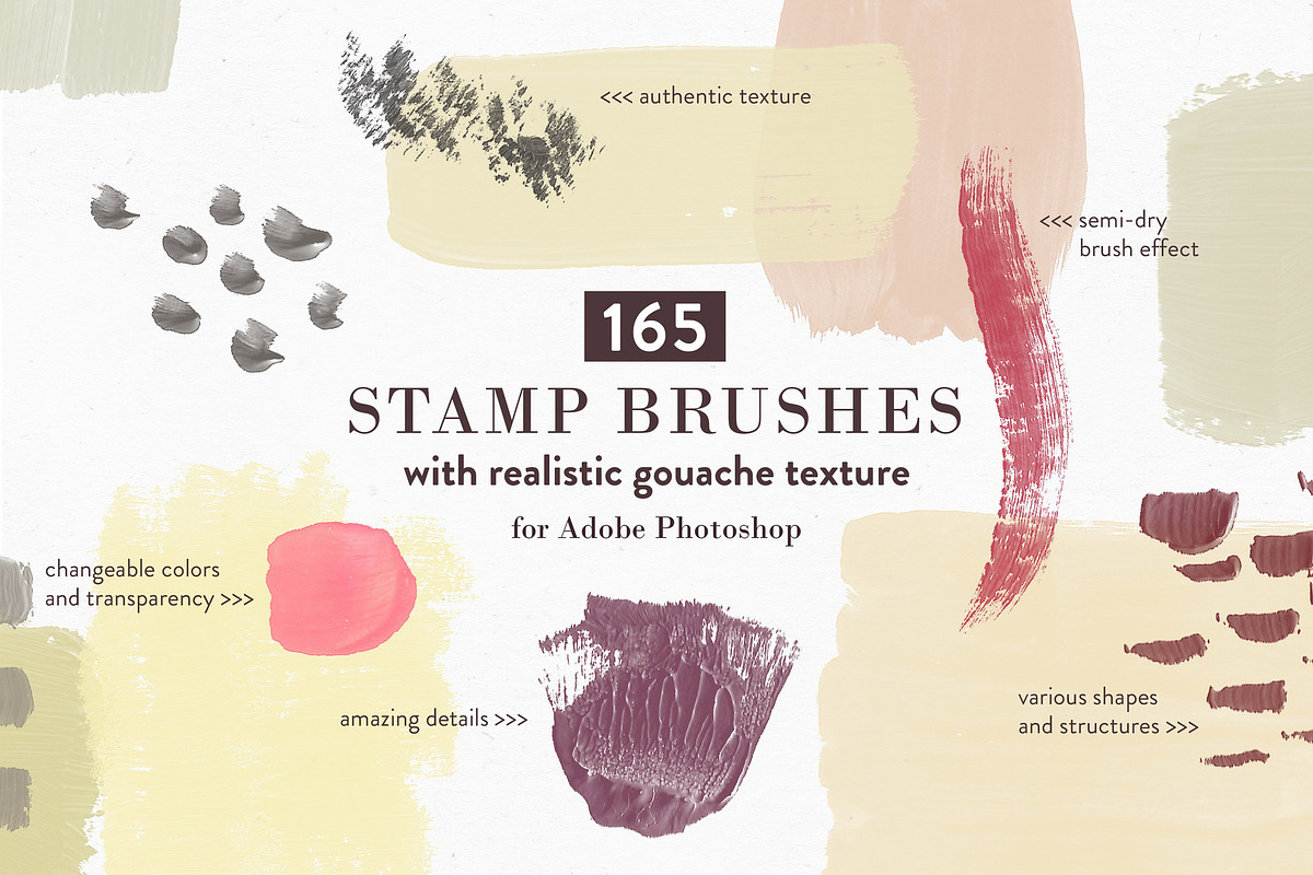 Abstract Gouache Smears - PS Brushes, a Brush Add-On by Struvictory.art (Photo 2 of 7)