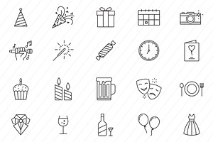 80 Celebration & Party Icons