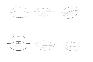 Lips Mouths Set 1 Procreate Brush