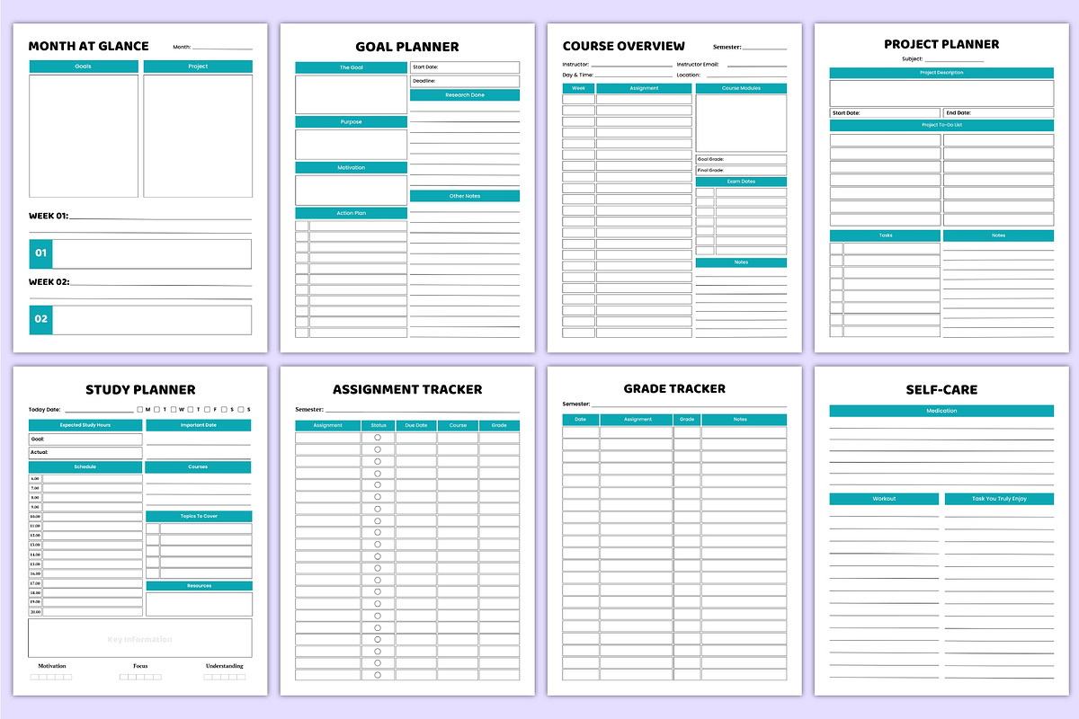 2026 Nursing Student Organizer Canva, a Stationery Template by Mustafiz (Photo 6 of 7)
