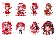 Cute Little Valentine Girl PNG, a Person Illustration by KennedyStudio (Thumbnail 2 of 5)