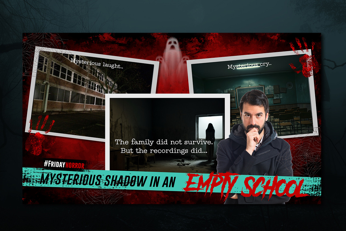 Horror Youtube Thumbnail, a Social Media Template by Aarley Kaiven (Photo 3 of 4)
