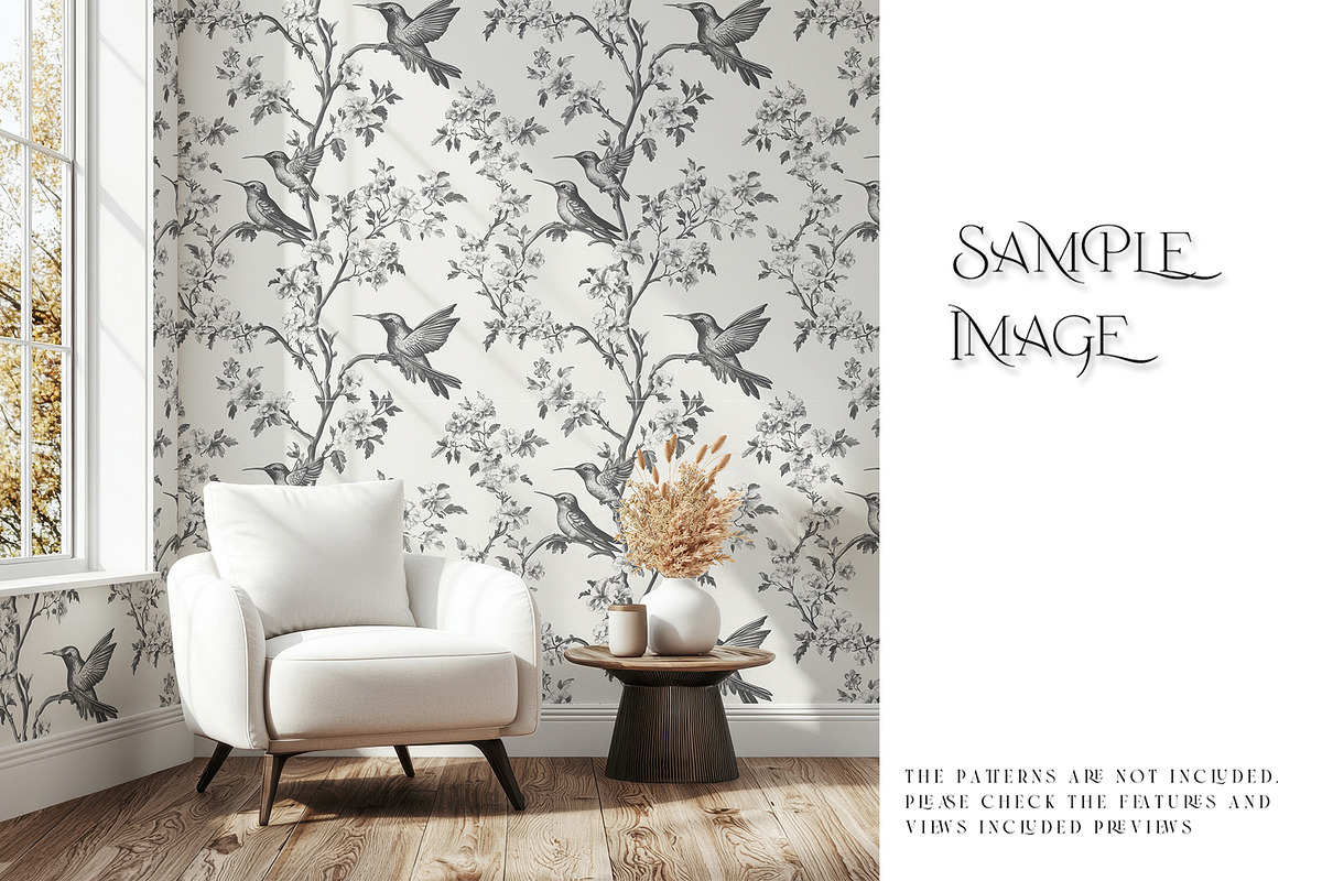Living Room Wallpaper Mockups, a Product Mockup by mock-ups (Photo 5 of 16)