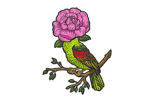 Bird With Flower Instead Of Head