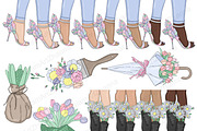 Spring Girls Clipart, a Person Illustration by GlamArtZhanna (Thumbnail 5 of 5)