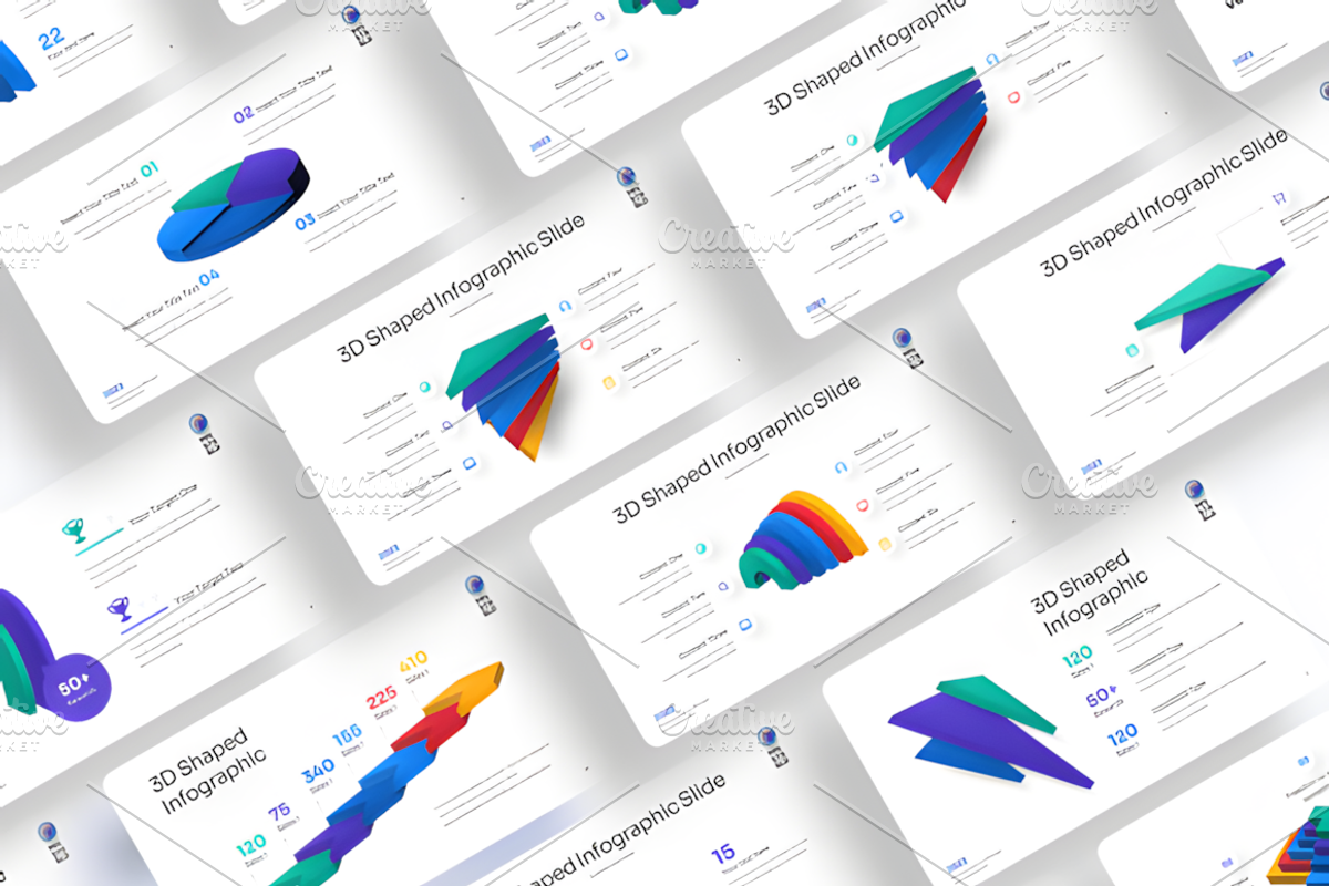 3D Shape Infographic PowerPoint, a Presentation Template by Ink Gallery (Photo 3 of 3)
