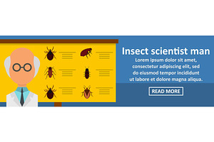 Insect Scientist Man Banner