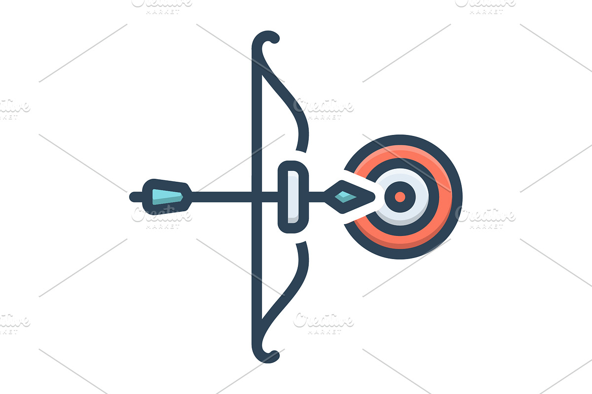 Archery target color icon, a Duotone Icon by Creative priyanka