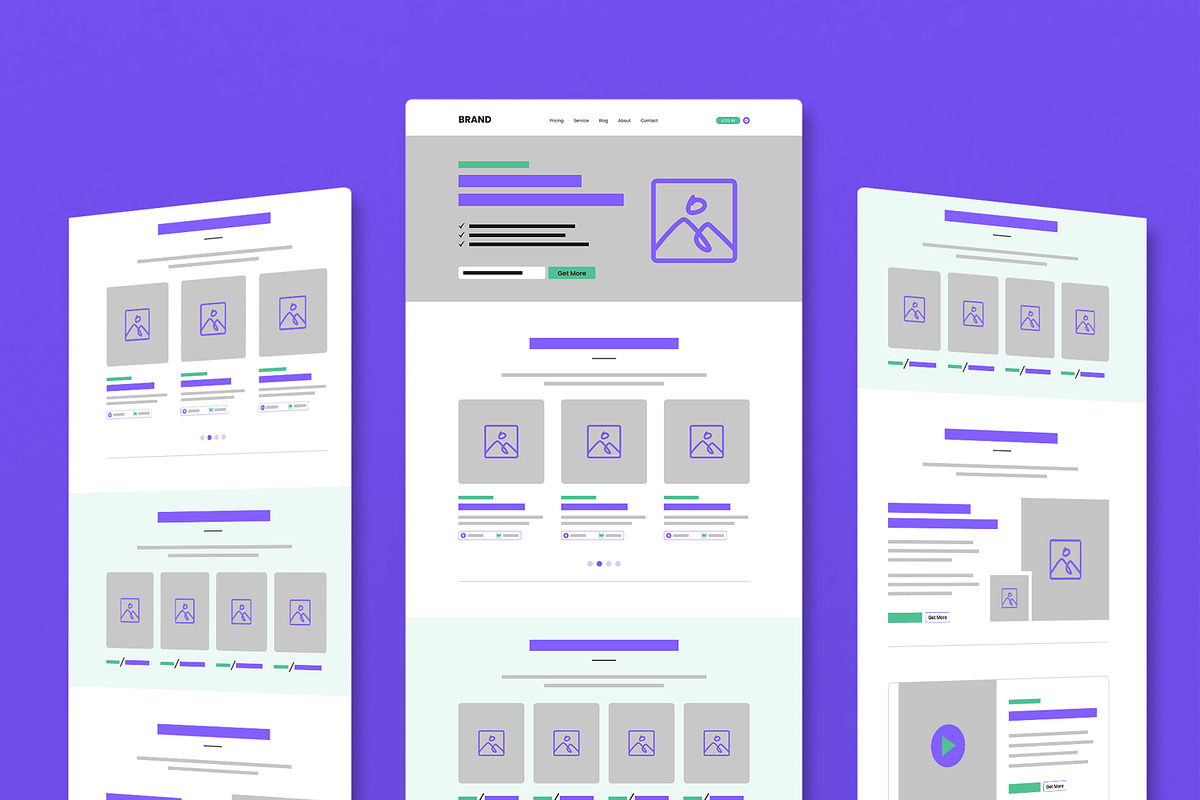 Clean Web Wireframe Template, a Wireframe Template by MightyDesign (Photo 1 of 9)