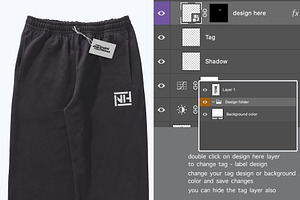 Back And Front Sweatpant PSD Mockup