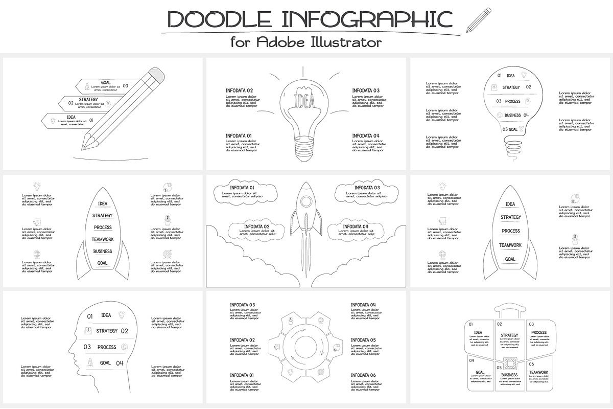 Doodle animated infographics 1 preview 4