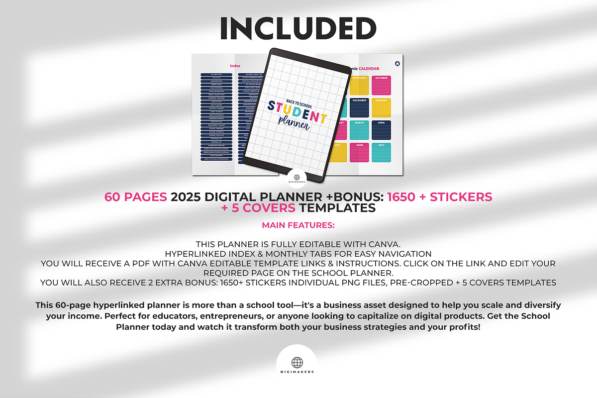Back to School Student Planner, a Stationery Template by Nina Shaw (Photo 2 of 11)