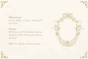 Ornate floral crest frames set, a Decorative Illustration by GraphicsByNaeem (Thumbnail 2 of 3)