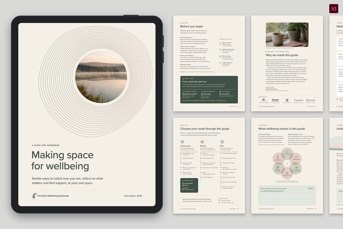 Mental Health Workbook Template, a Brochure Template by BrandPacks (Photo 1 of 6)