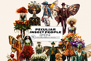 PECULIAR INSECT PEOPLE CLIPART PACK, a Person Illustration by Daring Digies (Thumbnail 1 of 10)