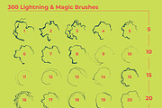 Lightning & Magic Illustrator Brush, a Brush Add-On by MarkieAnn Creative (Thumbnail 5 of 6)