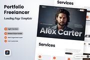 Portfolio Freelancer Landing Page, a Landing Page Template by SLAB! Design (Thumbnail 1 of 4)