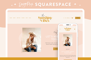 Squarespace Template Sunshine Vibes, a Squarespace Template by Design Pixie