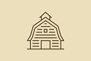 Type of Barns Line Set, an Outline Icon by Buqancreative (Thumbnail 4 of 10)
