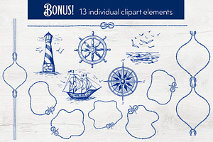 Vintage Nautical Pattern Bundle