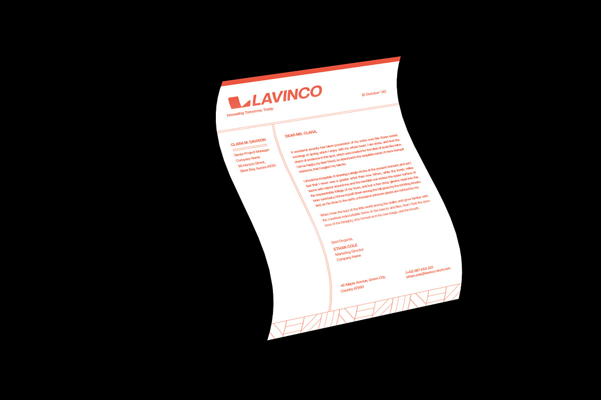 Red Minimal Letterhead, a Stationery Template by Neermana (Photo 3 of 4)