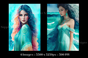 Sea Witches - 4 AI-Gen Illustrations, a Person Illustration by Sapphire X Designs (Thumbnail 2 of 3)