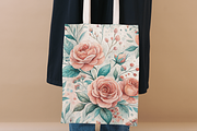 Turquoise Peach Blossom Pattern, a Pattern Graphic by FloridPrintables (Thumbnail 7 of 8)