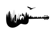 Nature Landscape Guitar Silhouette, an Object Illustration by Creativeshirt (Thumbnail 22 of 31)