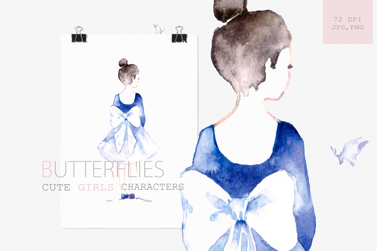 Butterflies, a Person Illustration by Knysh Ksenya (Photo 5 of 9)