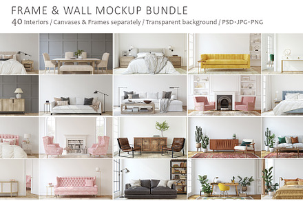 BIG BUNDLE Modern Interiors, a Household Mockup by MyHomeMockups