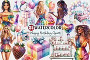 Birthday Clipart Happy Birthday, a Seasonal Illustration by Rose Art (Thumbnail 1 of 4)