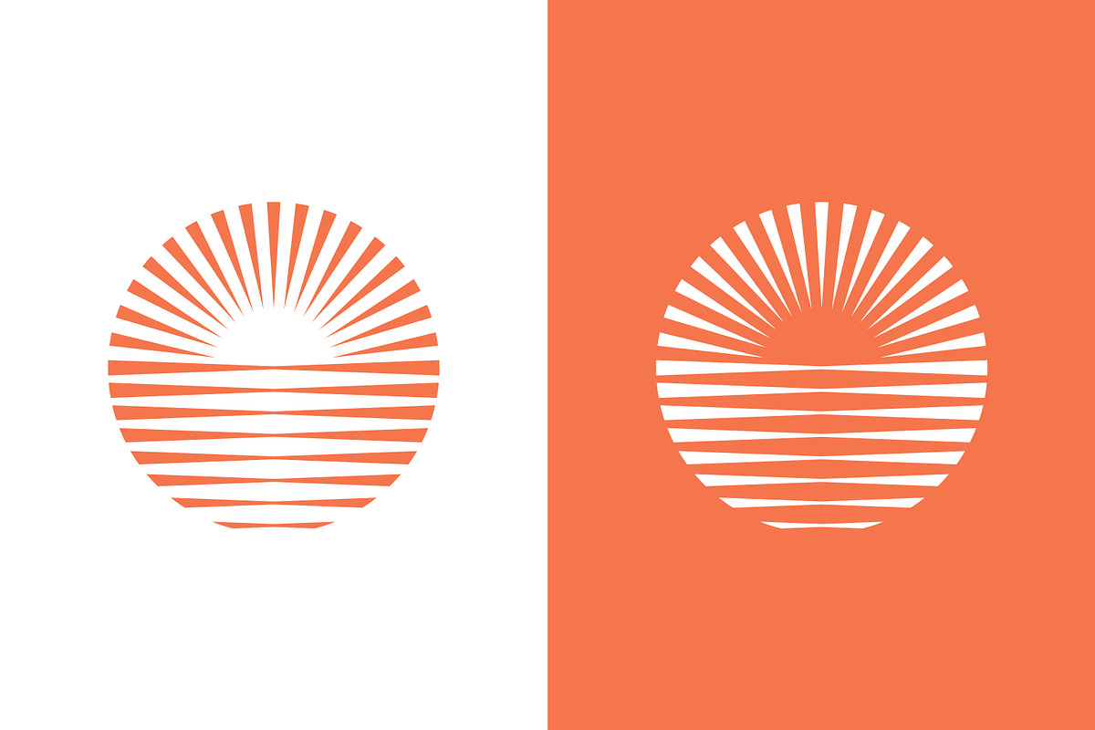 Dawn Summer Sun Circle Logo Badge, a Branding & Logo Template by Signatoro