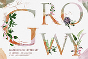 Houseplant Botanical Alphabet Letter, an Illustration by Cacacolors Clipart (Thumbnail 1 of 4)