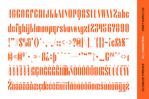 CS Carlos Condensed Font