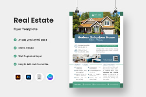 Modern Real Estate Flyer Template V7, a Flyer Template by twinstd