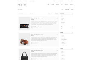 Pesto - ECommerce PSD Template